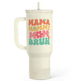 SANDJEST vaso termico con asa para mamá, cómodo de llevar en casa o viaje.