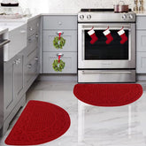 Alfombra SASTYBALE roja para cocina, frente al fregadero, absorbe derrames y evita resbalones.