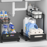 Saydear organizador-bajo-lavabo-dos-niveles maximiza el espacio vertical.