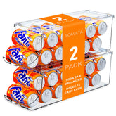SCAVATA organizador de latas para refrigerador, ahorro de espacio.