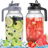 Jarras de vidrio SCIDEA 1,9 L con tapa hermética, ideales para servir y conservar bebidas.