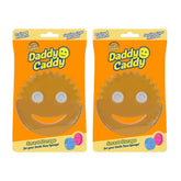 Scrub Daddy Caddy para fregadero con drenaje abierto, mantiene las esponjas secas y al alcance.