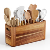 Segtenant porta utensilios de cocina en madera, mantiene utensilios a mano.