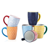 Selamica 16 oz tazas de porcelana con asas, ideal para café diario.
