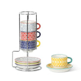 Selamica copa espresso cerámica, enfoque en la taza, ideal para espresso en casa.