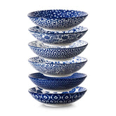 Tazón Selamica porcelana 9pulgadas con patrón único, ideal para ensaladas o sopas