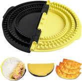 Sellador de tortillas 3 en 1 en uso con 6 pulgadas para quesadillas crujientes
