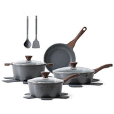 SENSARTE set de cocina antiadherente: cocción uniforme con poco aceite.