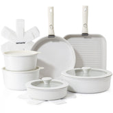 SENSARTE conjunto con mango desmontable para mayor versatilidad y almacenamiento compacto.