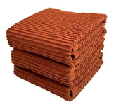 Toallas Serafina Home marrón óxido, absorbentes para secar platos y manos.