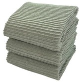 Serafina Home toallas verde salvia con lazo para colgar, ideal para secar platos y manos.