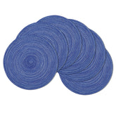 SHACOS placemats trenzados azul-blanco de 15 pulgadas para mesa elegante