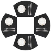 SHACOS manteles cuña negro, vista frontal: protege la mesa de arañazos.