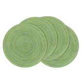 SHACOS manteles redondos 15 pulgadas, verde y blanco, protegen y visten la mesa.