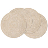 SHACOS manteles redondos trenzados beige, conjunto de 4 para realzar la mesa.