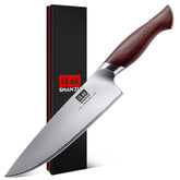 SHAN ZU cuchillo chef 8 pulgadas, hoja afilada para cortes finos y rápidos en la cocina