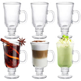 SHANDERBAR tazas irlandesas de vidrio con asa y base para café caliente