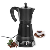 SHANGSKY cafetera moka 6 tazas vista frontal para espresso rápido en casa