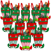 Shappy pantalones de Santa: bolsa de fieltro festiva para regalos navideños.