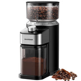 SHARDOR molinillo de cafe con muelas electricas detalle de molienda suave