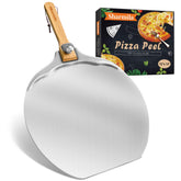 Paleta Sharmila de 12 pulgadas en aluminio facilita deslizar la masa.