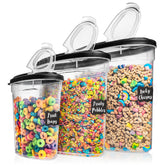 Shazo contenedores cereal 5.2L con tapa hermética, mantiene cereales frescos.
