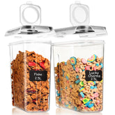 Shazo dos contenedores cereal tapas 4-lados: organización y frescura para desayunos.