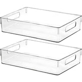ShelfShaper contenedores plásticos transparentes para cocina, ideal para organizar utensilios y alimentos.