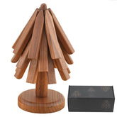 ShinianYa posavasos árbol nogal, protege la mesa del calor.