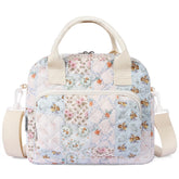 shiprabags bolsa lunch para mujeres azul floral, diseño elegante para oficina