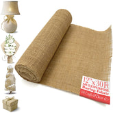 Shop Square arpillera natural con textura de yute, ideal para decoración rústica.