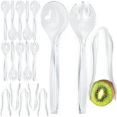 Shop Square utensilios desechables de plástico, conjunto de 18 para buffet.