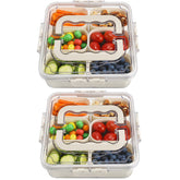 Bandeja dividida con tapa de shopwithgreen, ideal para servir bocadillos de forma ordenada.