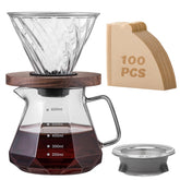 Shoxil set V60 con mango de nogal para una experiencia de café suave
