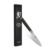 Shun Classic 3,5 pulgadas cuchillo de pelar con punta para precisión.