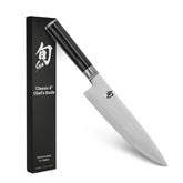 Cuchillo Shun Classic 8 con hoja Damascus, precisión para cortar carnes y hortalizas.