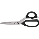 Tijeras de cocina Shun con cuchillas 420J2 para cortes precisos y duraderos.