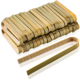 Pinzas de bambú mini desechables de Sieral para buffet y catering.