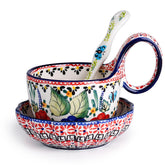 Taza Silesia con asa curva, ideal para sopa caliente.