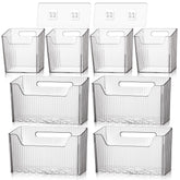 SiliFine cestos organizadores transparentes para pared, identifique contenidos y optimice el espacio.