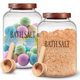 Jarras de vidrio SiliFine de 74 oz para sal o baño, almacenamiento claro y práctico.
