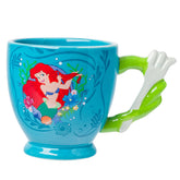 Taza cerámica Silver Buffalo Ariel con mango en forma de cepillo, ideal para café.