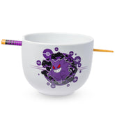 Tazón ramen Silver Buffalo Gengar Poké Balls, ideal para comidas reconfortantes.