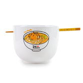 Silver Buffalo Gudetama tazón de ramen cerámico de 20 oz, ideal para porciones rápidas.