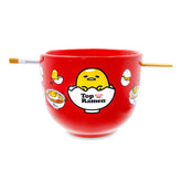 Silver Buffalo Gudetama Top Ramen cuenco 20 oz para ramen rápido.