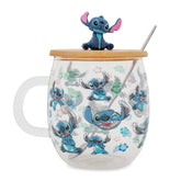 Silver Buffalo Lilo Stitch Expressions, taza con tapa, ideal para café diario