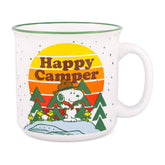 Taza cerámica Silver Buffalo Peanuts Happy Camper con Snoopy y Woodstock para café matutino.