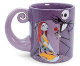 Taza Silver Buffalo frente Jack y Sally ideal para coleccionistas y la noche de brujas