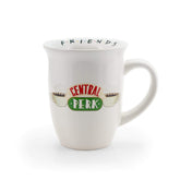 Taza Silver Buffalo Central Perk con logo, ideal para café matutino y colección oficial