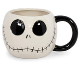 Taza Silver Buffalo Jack Skellington 20 onzas, rostro escultado para temática de Halloween